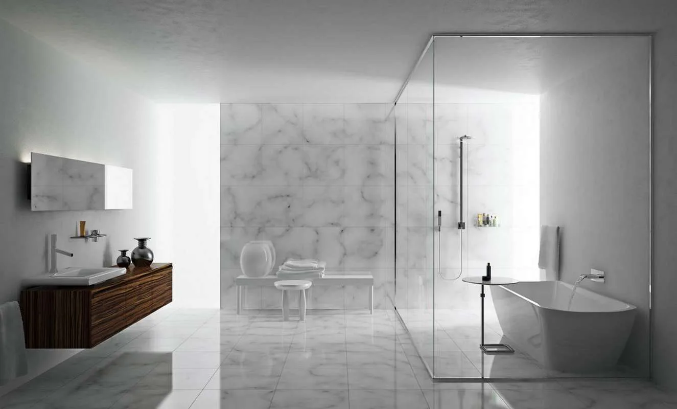 Bagni in marmo e pietra naturale · Marmi di Carrara · progetto 24